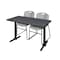 Cain Rectangle Tables > Training Tables > Cain Training Table & Chair Sets, 48 W, 24 L, 29 H, Grey MTRCT4824GY44GY - alternate 1